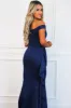 Chic Beauty Slit Formal Dress: Navy sold by Bella and Bloom
