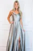 Tonight's the Night Satin Formal Dress: Dark Silver sold by Bella and Bloom