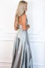 Tonight's the Night Satin Formal Dress: Dark Silver sold by Bella and Bloom