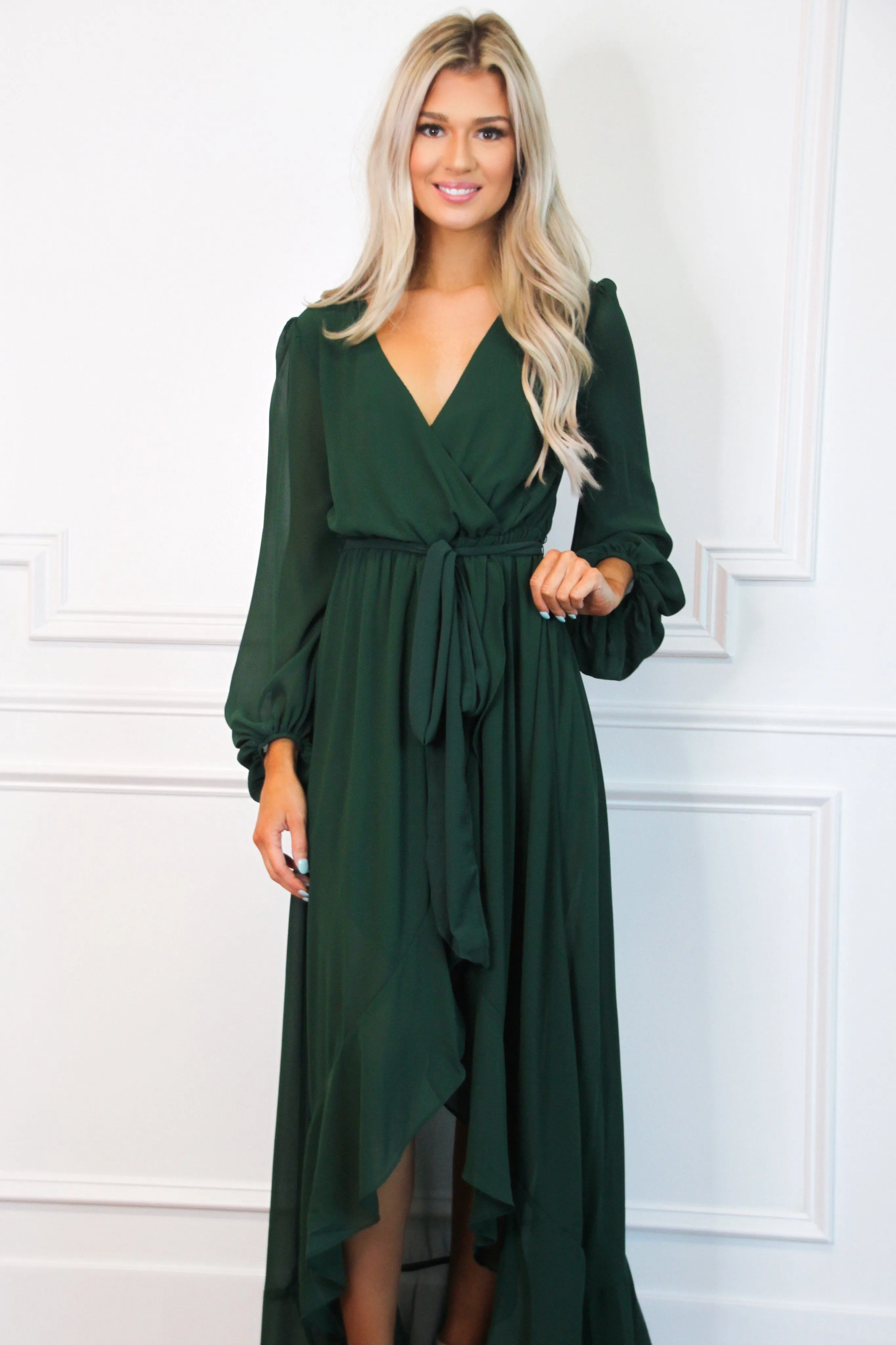 Found Your Love Maxi Dress: Emerald sold by Bella and Bloom product image thumbnail 2