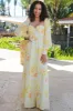 Chasing Daisies Floral Maxi Dress: White/Yellow sold by Bella and Bloom