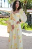 Chasing Daisies Floral Maxi Dress: White/Yellow sold by Bella and Bloom