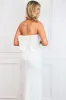 Hello Lover Bow Back Shimmer Lace Maxi Dress: White sold by Bella and Bloom