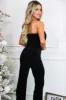 Put a Bow on It Velvet Jumpsuit: Black sold by Bella and Bloom