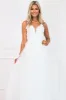 First Bloom Floral Applique Tulle Wedding Dress: White sold by Bella and Bloom