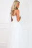First Bloom Floral Applique Tulle Wedding Dress: White sold by Bella and Bloom