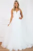First Bloom Floral Applique Tulle Wedding Dress: White sold by Bella and Bloom