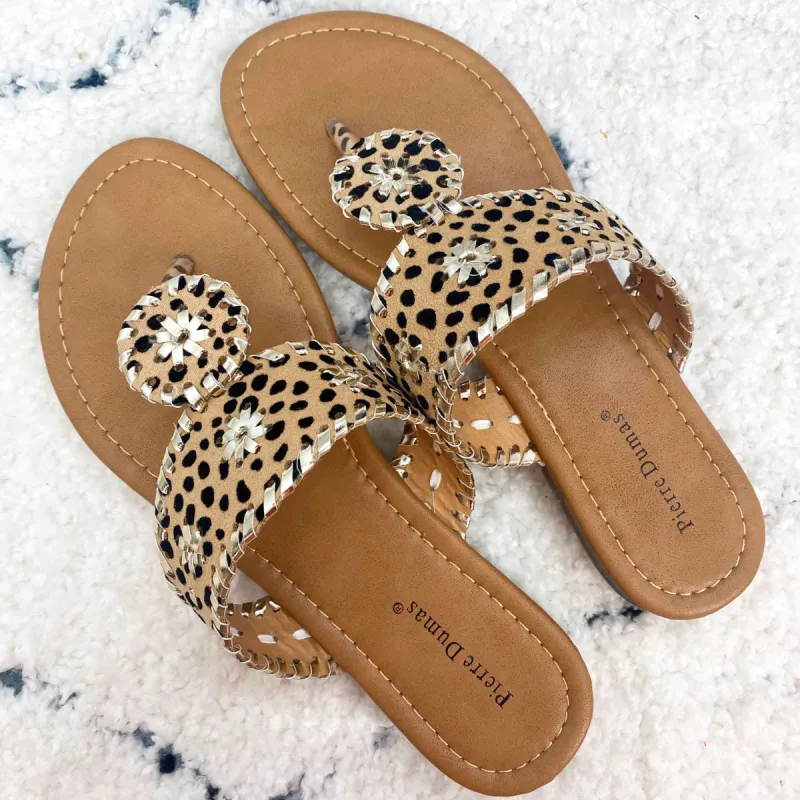 RESTOCK: Isabella Sandals: Cheetah/Gold sold by Bella and Bloom