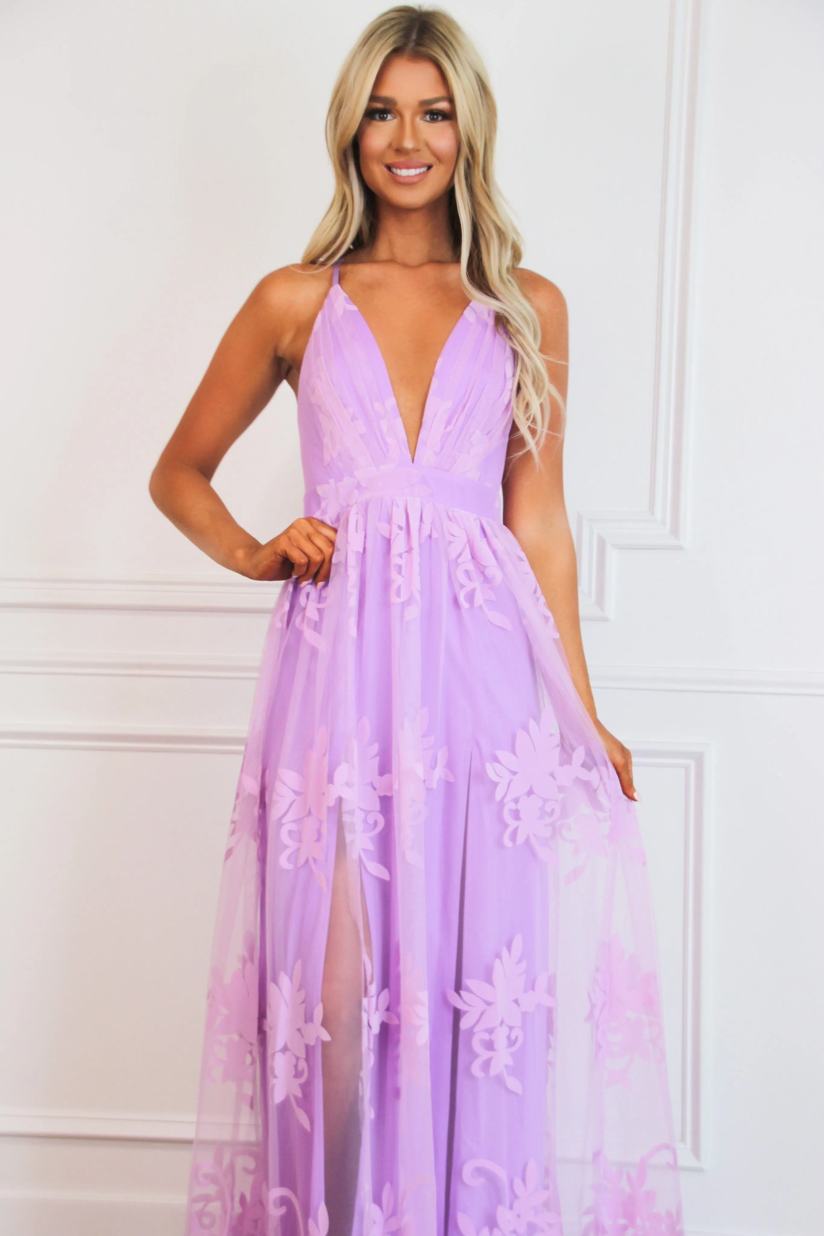 Here Comes the Bride Maxi Dress: Lavender sold by Bella and Bloom product image thumbnail 2
