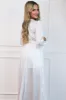 Winter Beauty Satin Maxi Dress: White sold by Bella and Bloom
