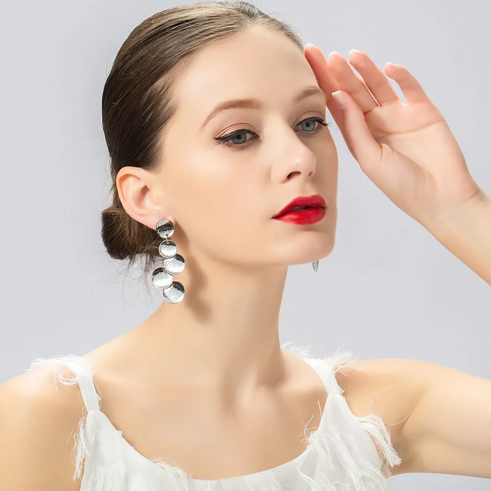 Fashion personality geometric matching medium and long earrings 619607741285 sold by Cocomelody product image thumbnail 2