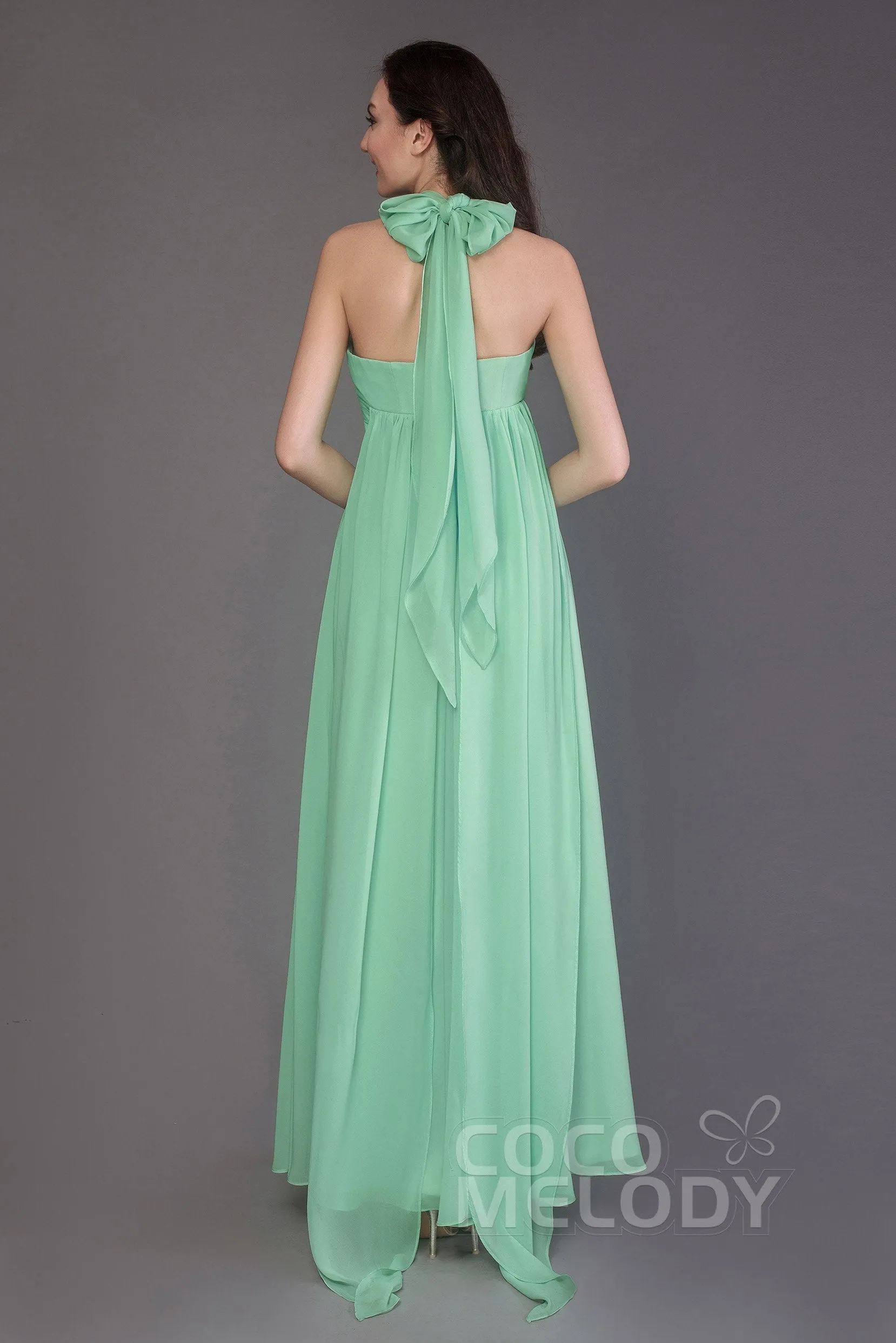 Sheath Floor Length Chiffon Bridesmaid Dress JOZF15001 sold by Cocomelody product image thumbnail 3