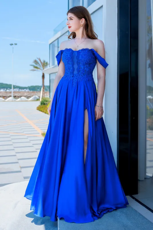 A-Line Floor Length Forged Chiffon Prom Dress CS0485 sold by Cocomelody