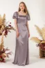 Sheath Sweep Acetate Satin Bridesmaid Dress Formal Dresses CB0511 sold by Cocomelody