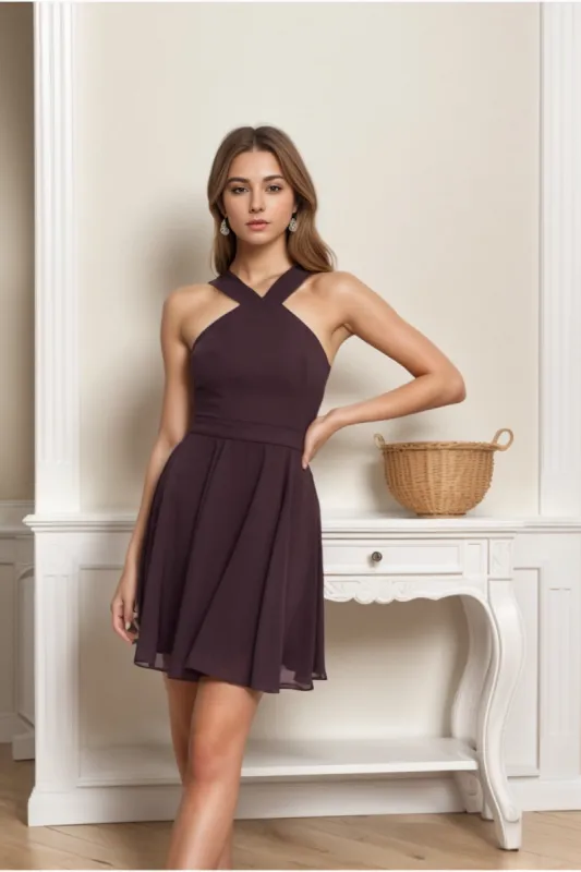 A-Line Short-Mini Chiffon Graduation Dresses CS0541 sold by Cocomelody