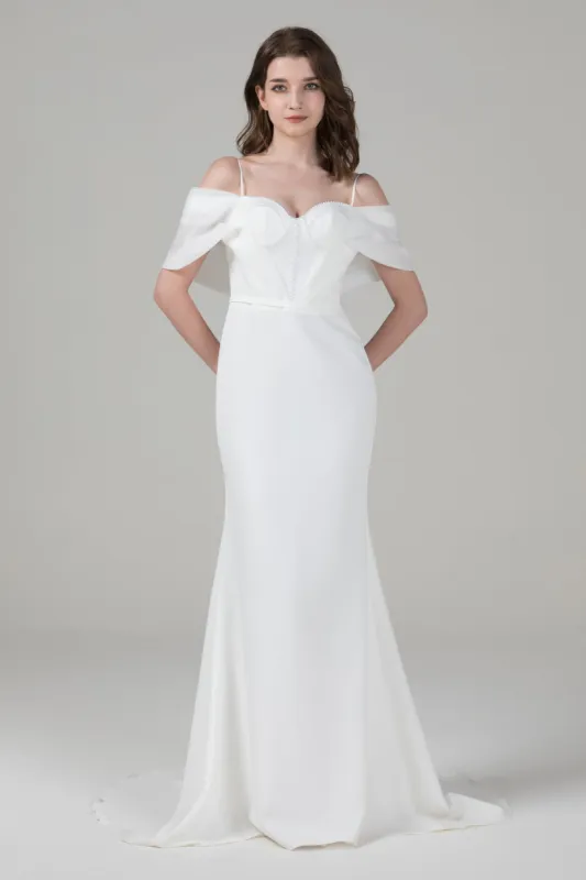 Mermaid Court Train Elastic Cloth Wedding Dress CW2565 sold by Cocomelody