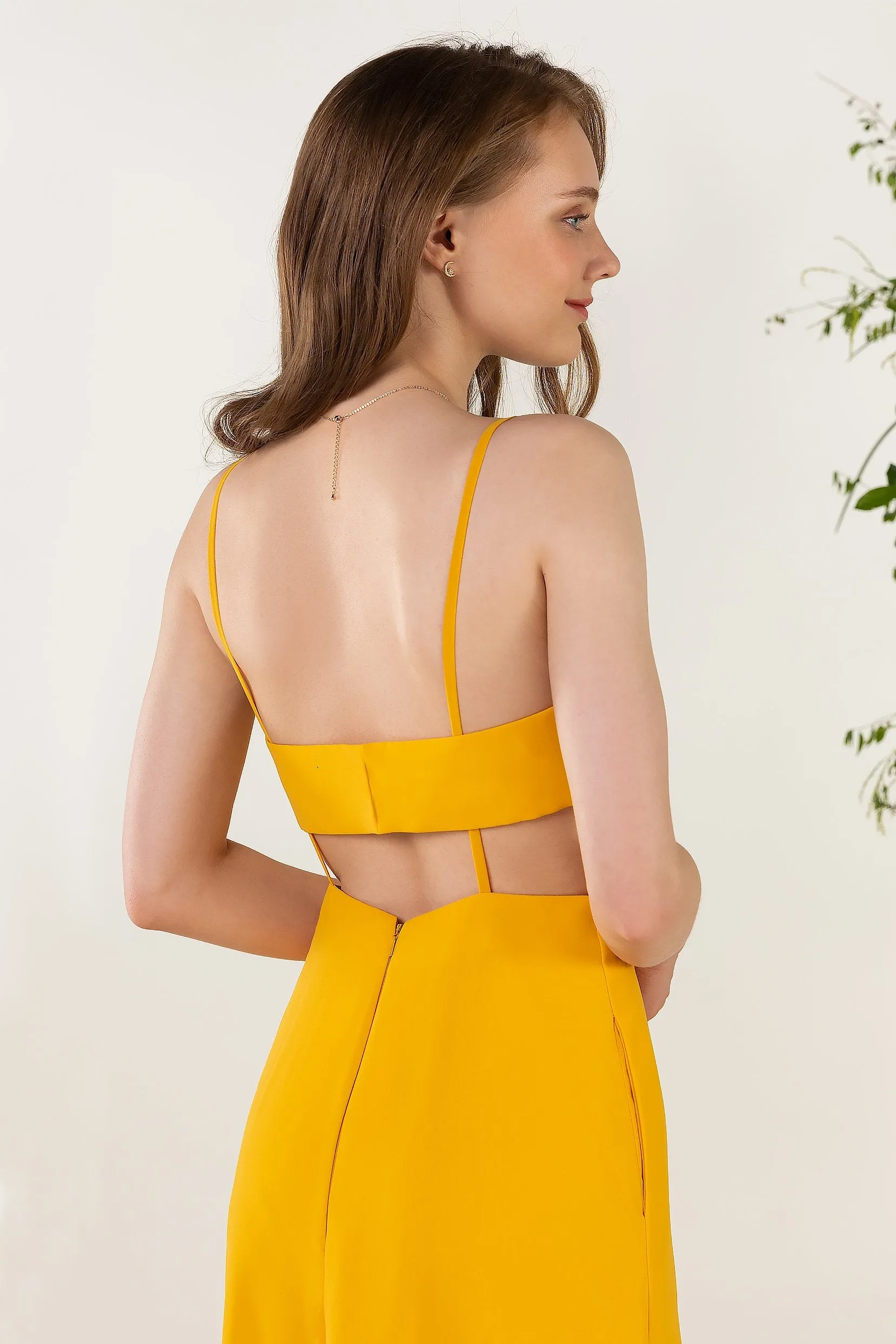 Sheath Sweep-Brush Train Chiffon Bridesmaid Dress CB0466 sold by Cocomelody product image thumbnail 2