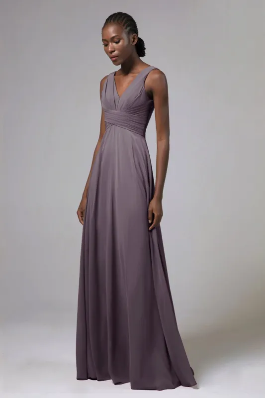 A-Line Floor Length Chiffon Bridesmaid Dress Formal Dresses CB0413 sold by Cocomelody