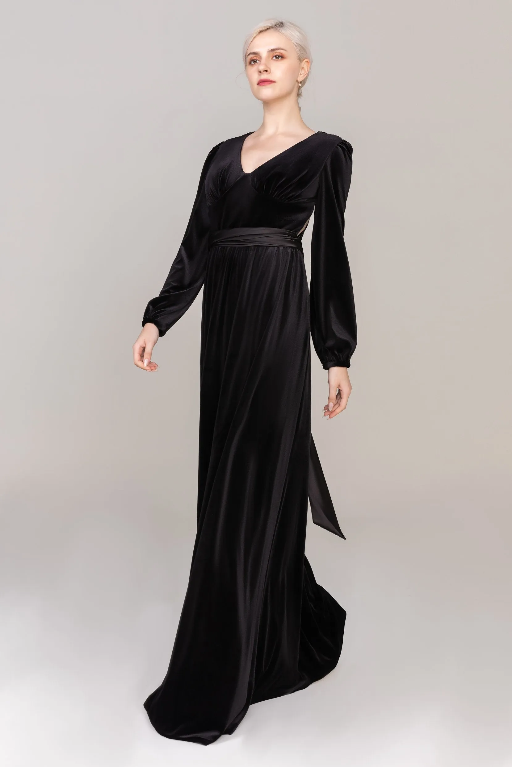 Sheath-Column Floor Length Velvet Dress CS0332 sold by Cocomelody