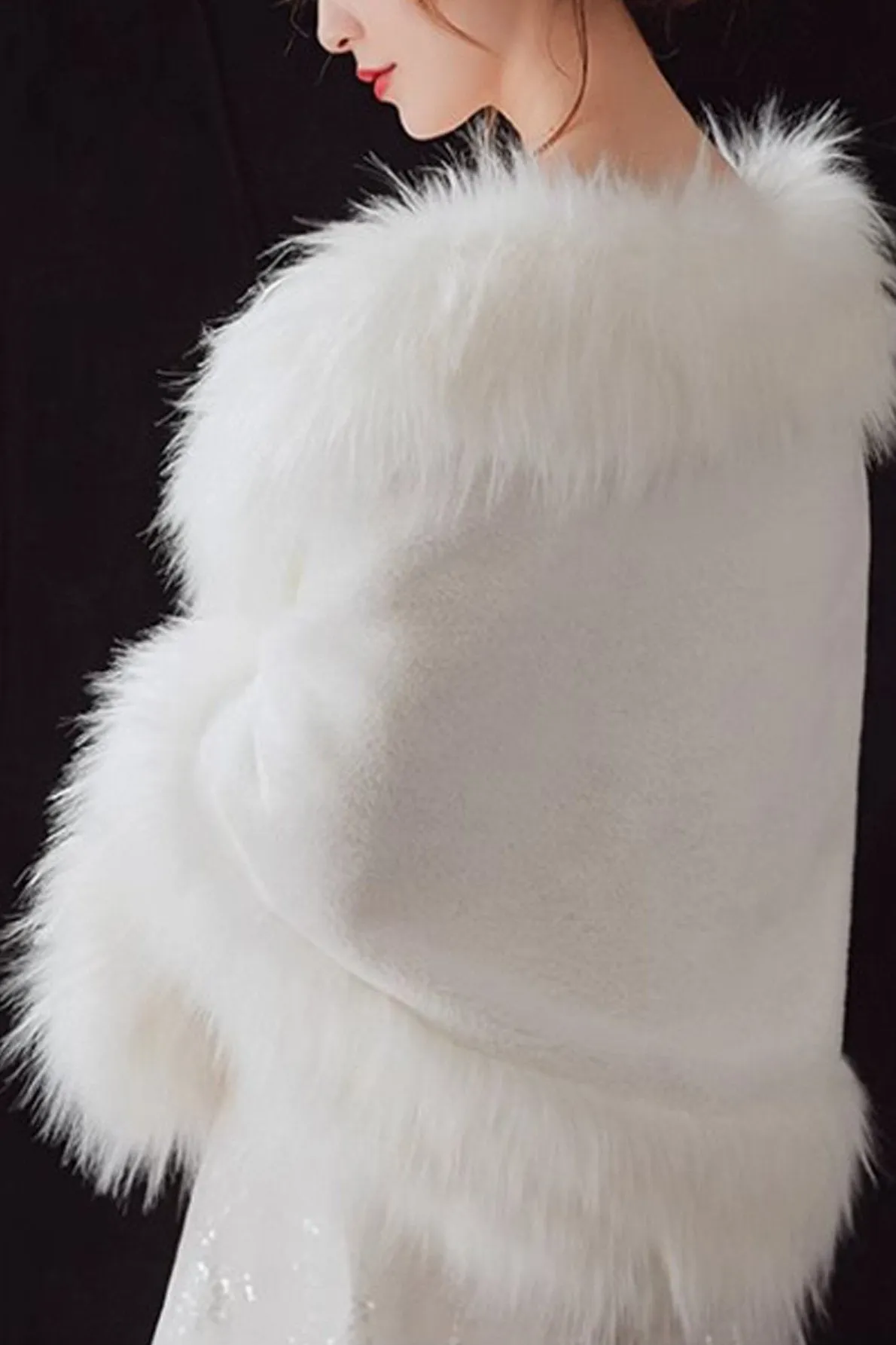 Faux Fur Shawl with CJ0134 sold by Cocomelody product image thumbnail 2