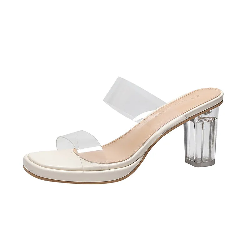 Round Crystal Block Heel Sandals 717951821802 sold by Cocomelody product image thumbnail 2