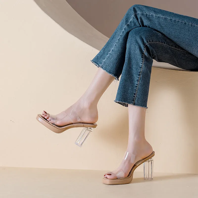 Round Crystal Block Heel Sandals 717951821802 sold by Cocomelody product image thumbnail 4