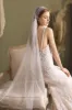 One-tier Cut Edge Tulle Tea Veils with Beading CV0294 sold by Cocomelody
