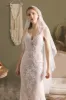 One-tier Cut Edge Tulle Tea Veils with Beading CV0294 sold by Cocomelody