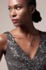 Rhodium plated Necklace Pendant CX0018 sold by Cocomelody