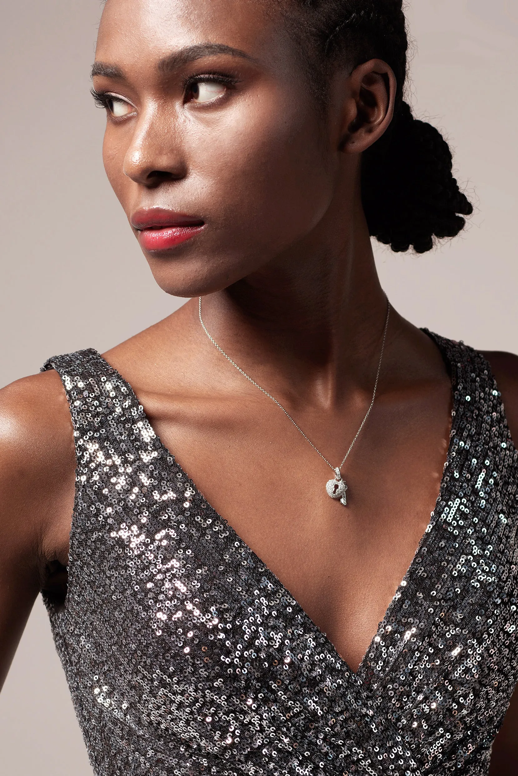 Rhodium plated Necklace Pendant CX0018 sold by Cocomelody product image thumbnail 4