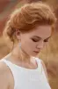 Silver Cloud Alloy Wedding Earrings with Rhinestone HG17009 sold by Cocomelody