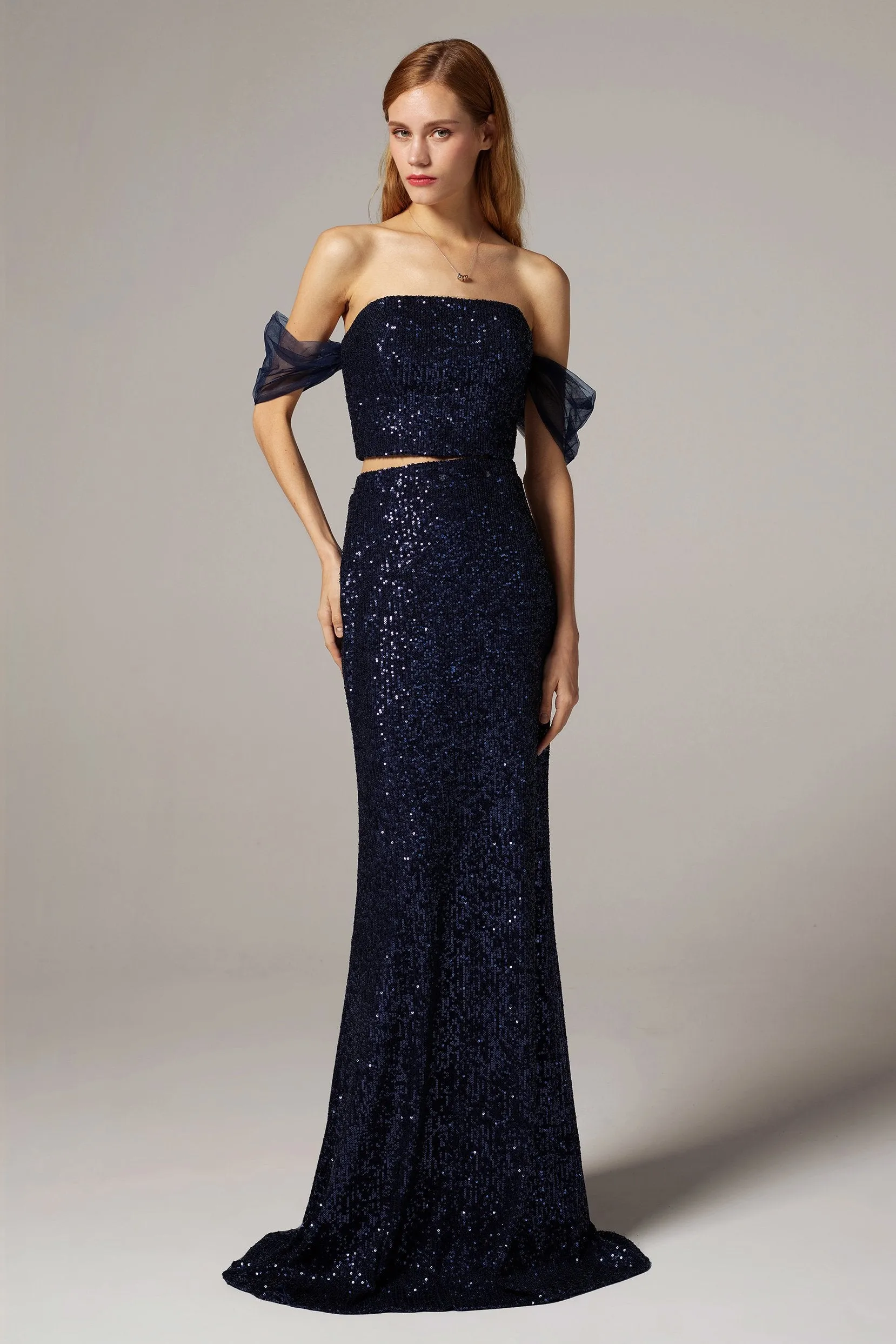Trumpet-Mermaid Floor Length Sequined Dress CS0299 sold by Cocomelody