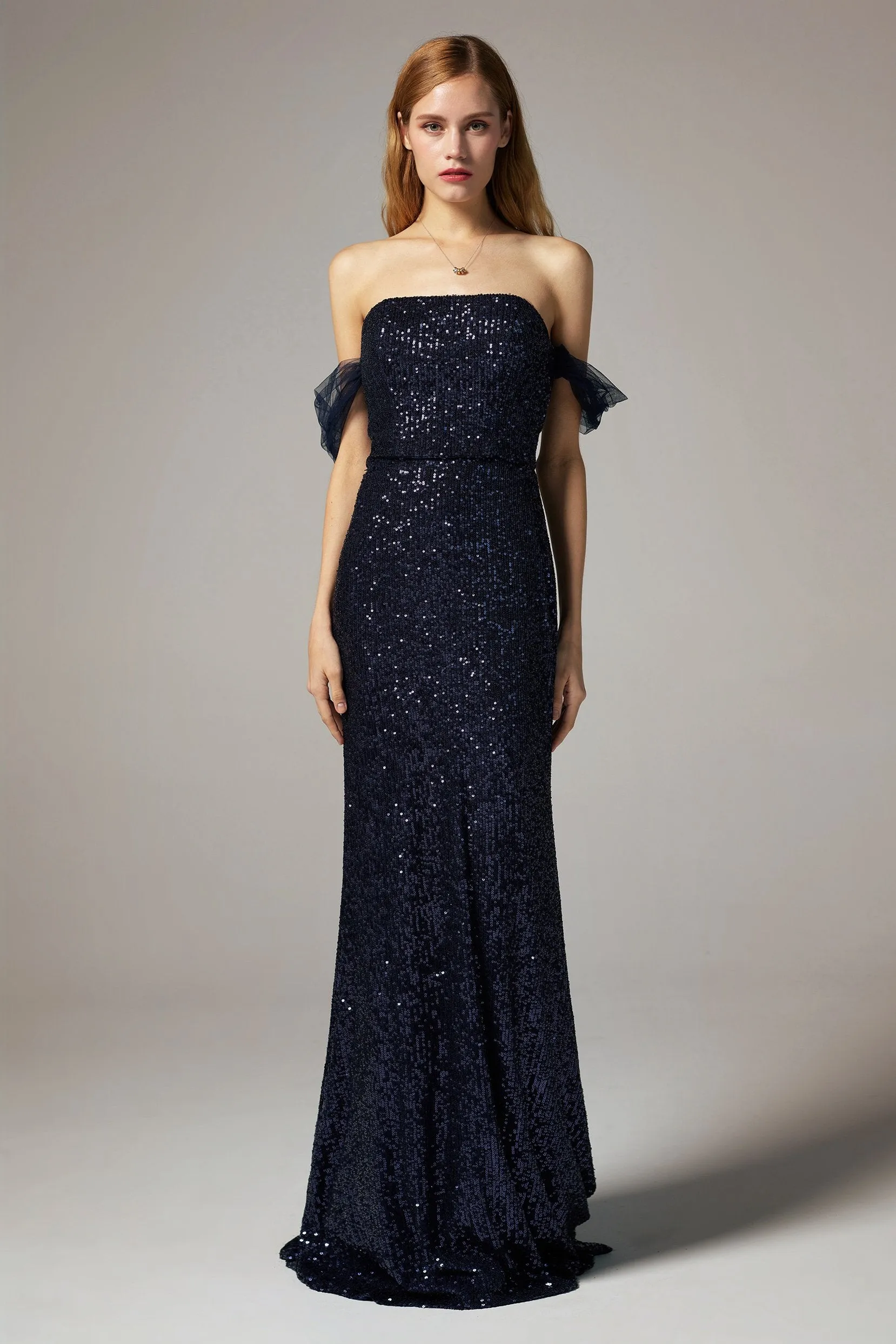 Trumpet-Mermaid Floor Length Sequined Dress CS0299 sold by Cocomelody product image thumbnail 3