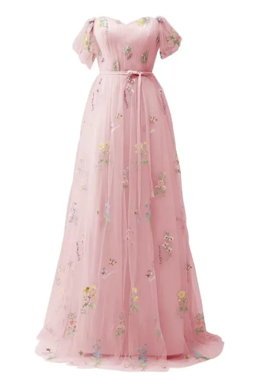 A-Line Floor Length Print Prom Dress CS0443 sold by Cocomelody