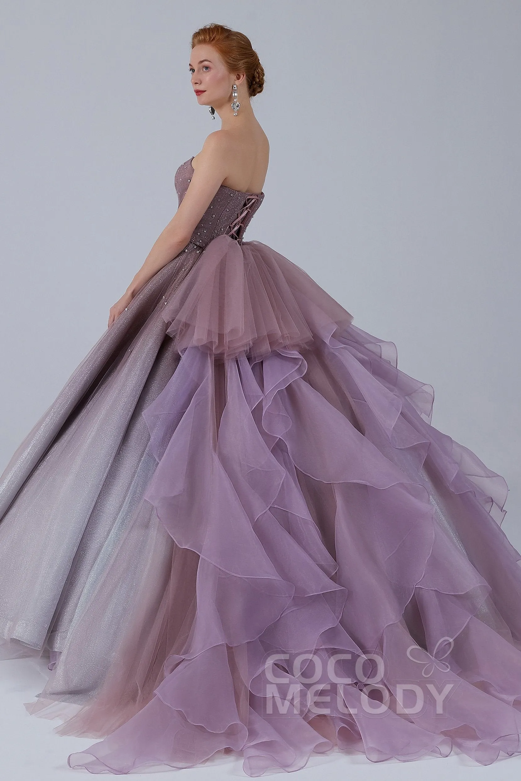 Ball Gown Floor Length Compound Ombre Wedding Dress CW2141 sold by Cocomelody product image thumbnail 2