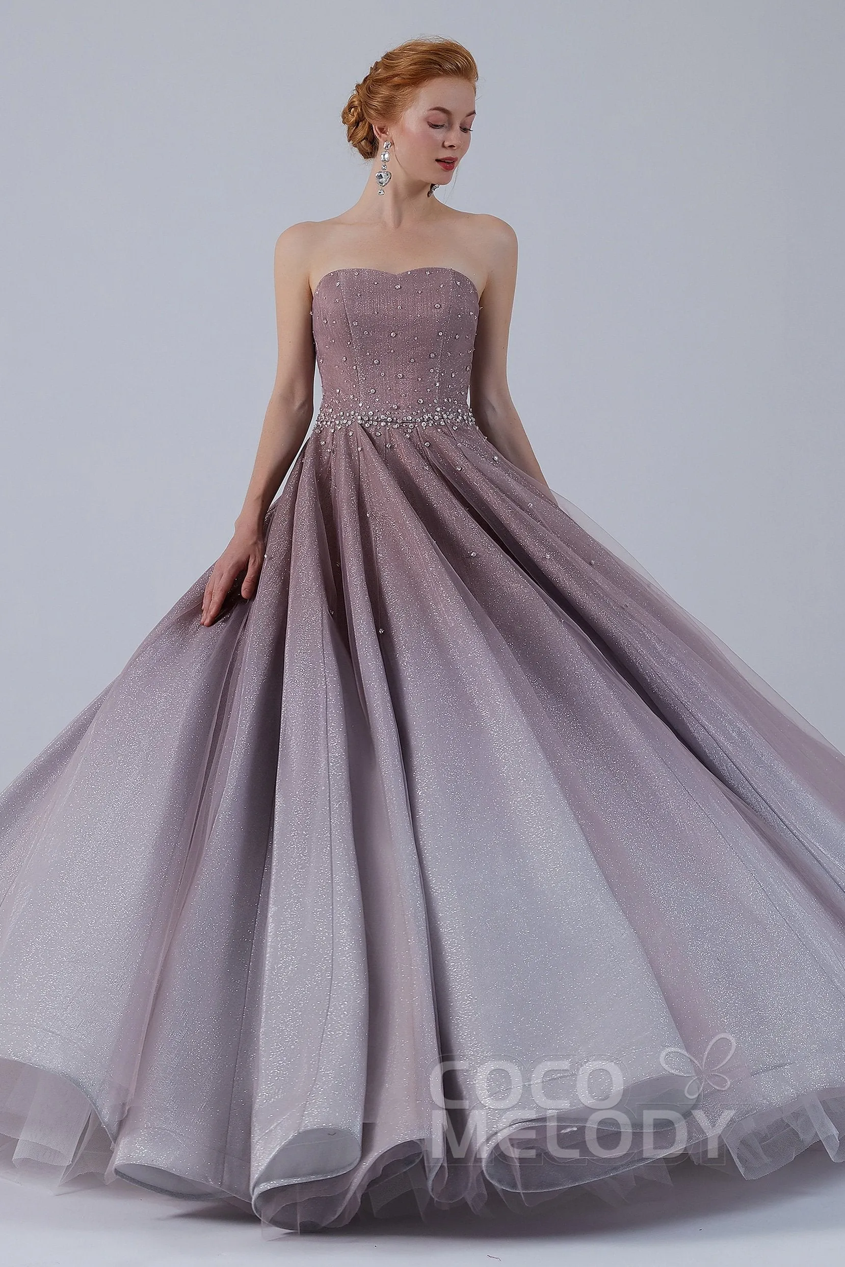 Ball Gown Floor Length Compound Ombre Wedding Dress CW2141 sold by Cocomelody product image thumbnail 3