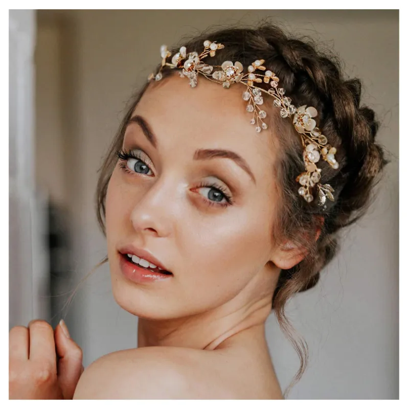 Bridal Headpieces Handmade crystal pearl headbands Beautiful headpieces 778592731483 sold by Cocomelody