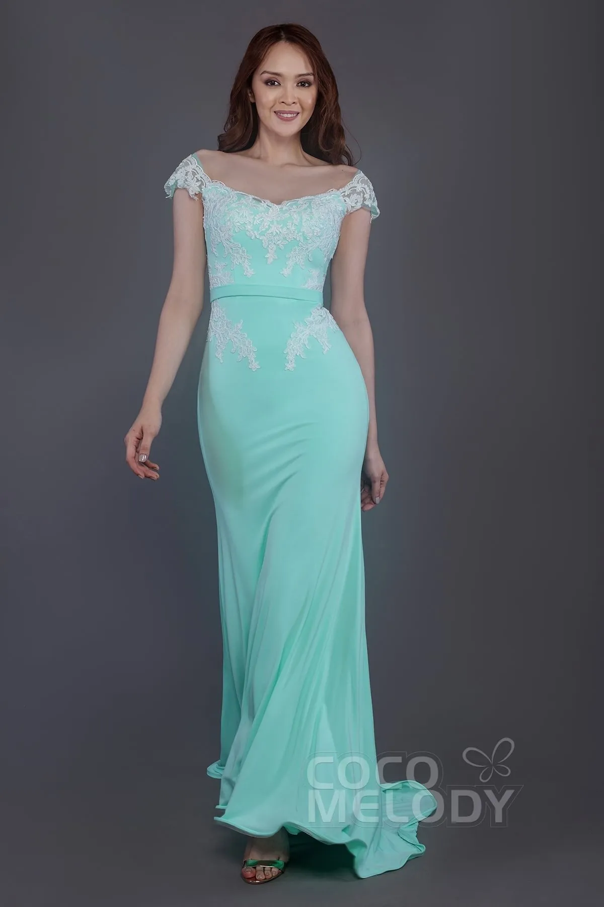 Trumpet Sweep Train Knitted Fabric Bridesmaid Dress PR3562 sold by Cocomelody product image thumbnail 4