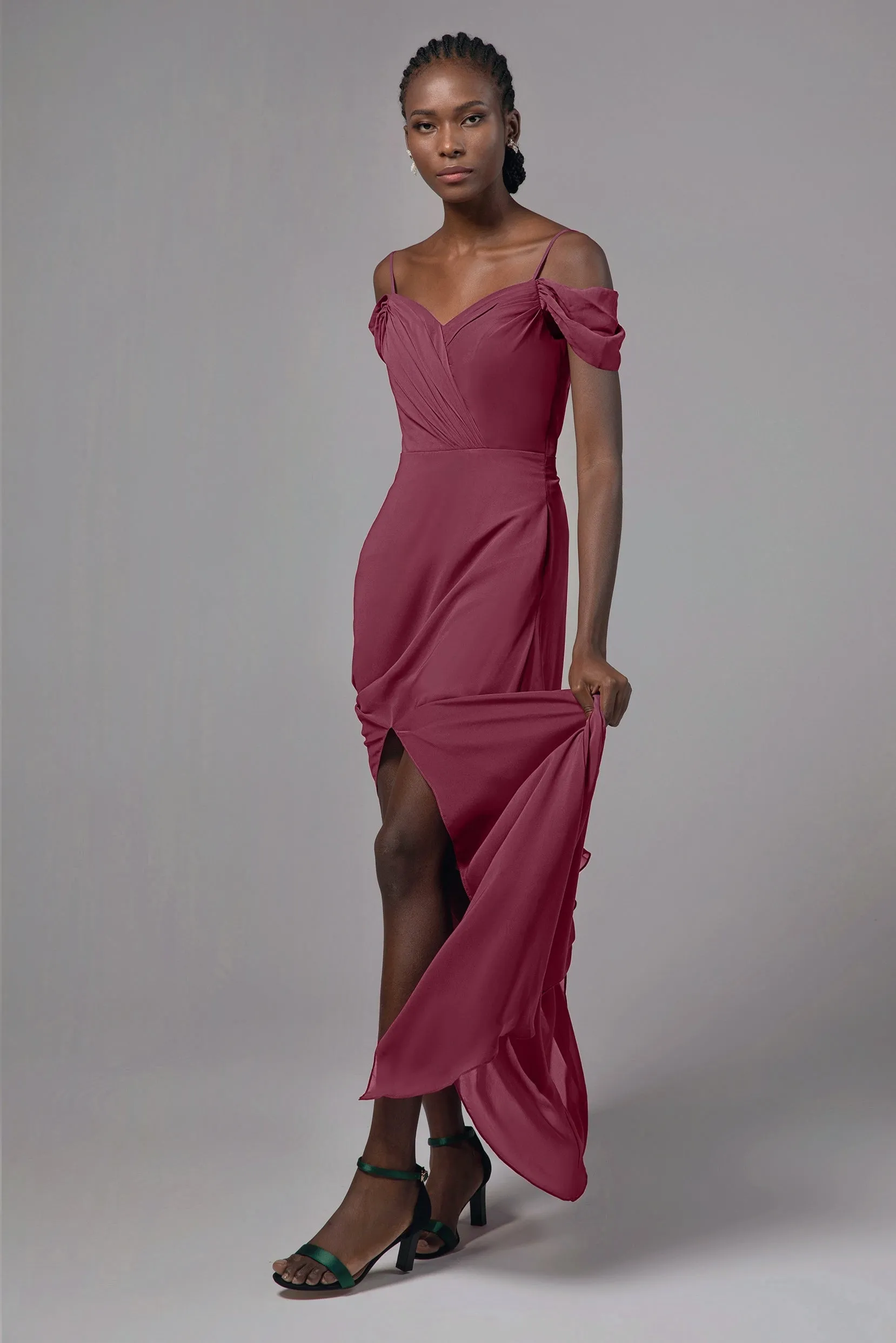 A-Line Floor Length Chiffon Bridesmaid Dress Formal Dresses CB0412 sold by Cocomelody product image thumbnail 5