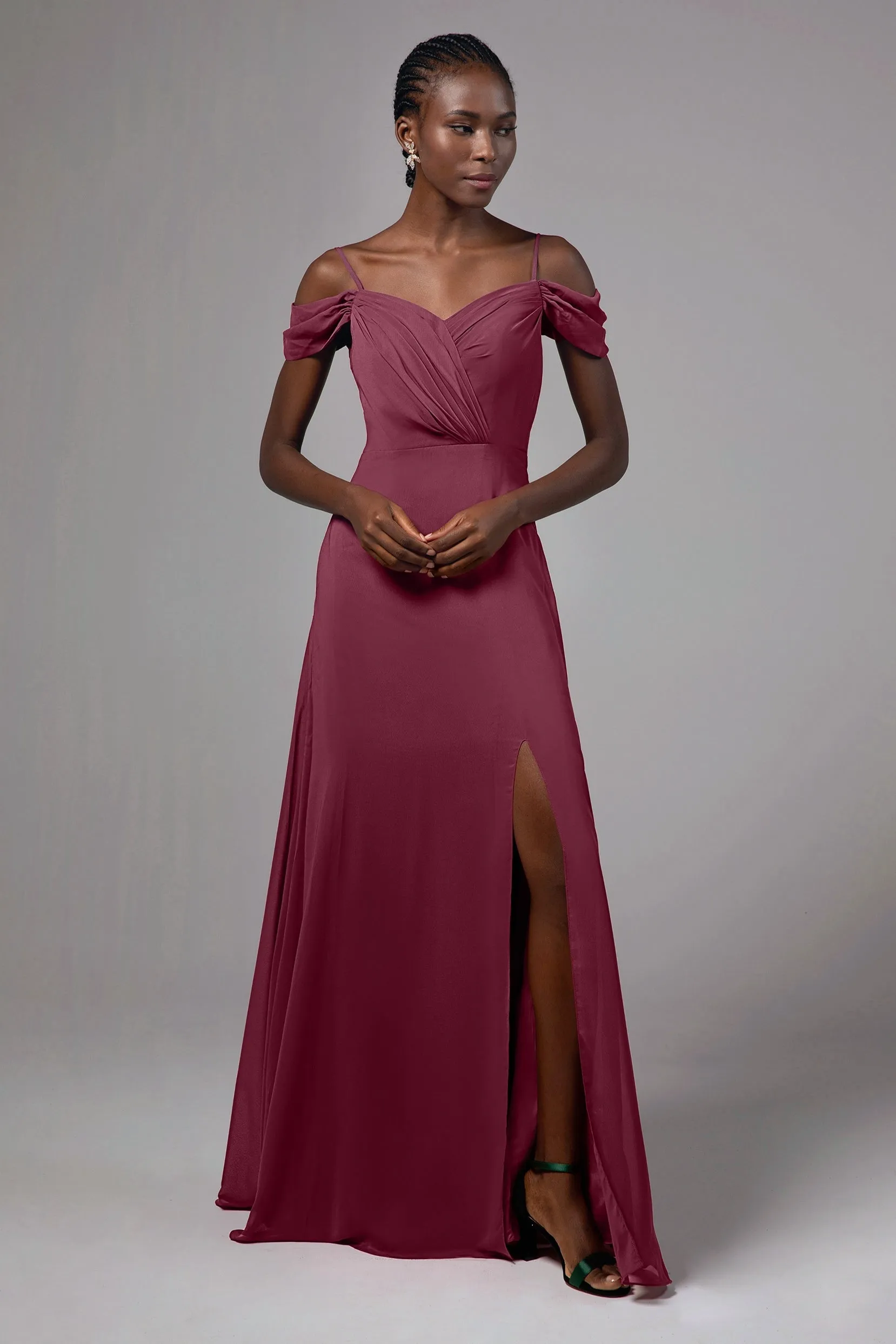 A-Line Floor Length Chiffon Bridesmaid Dress Formal Dresses CB0412 sold by Cocomelody product image thumbnail 3