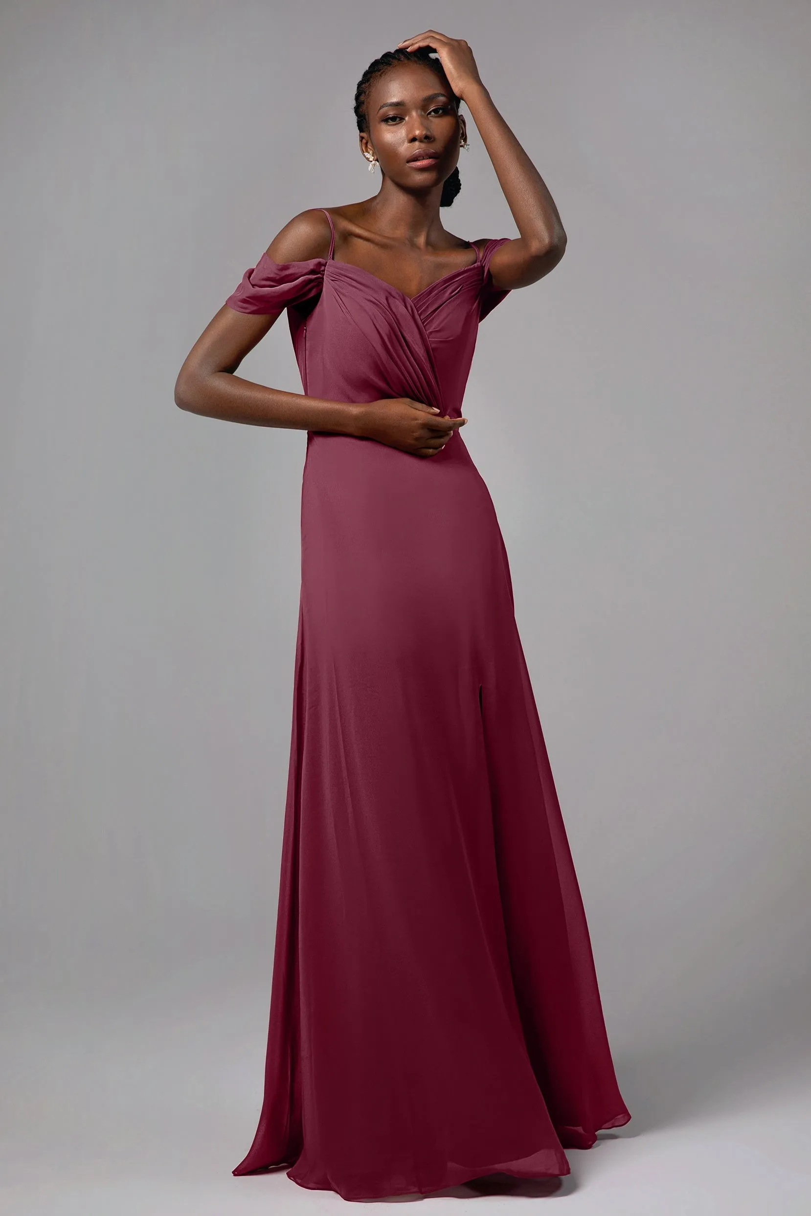 A-Line Floor Length Chiffon Bridesmaid Dress Formal Dresses CB0412 sold by Cocomelody product image thumbnail 4