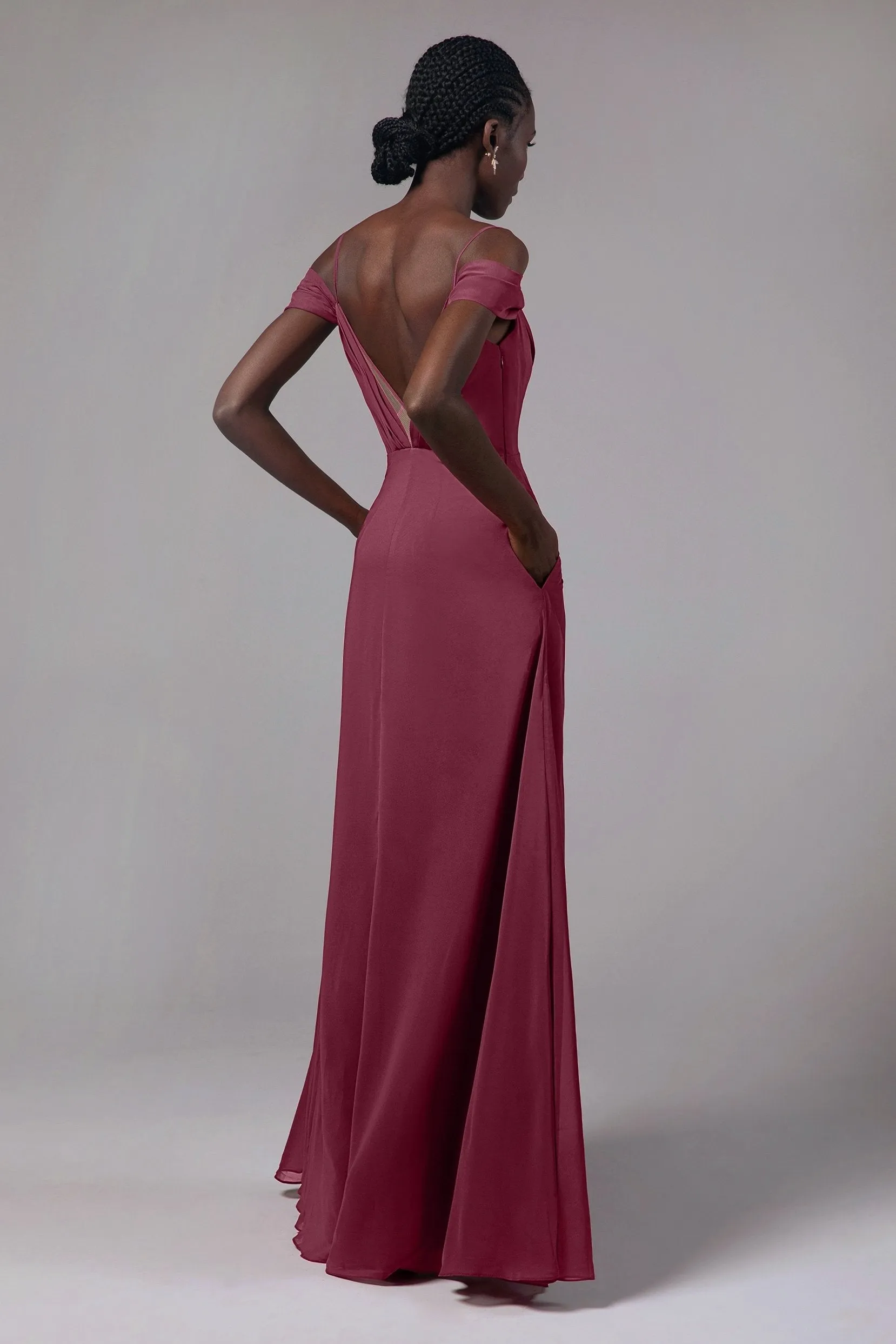 A-Line Floor Length Chiffon Bridesmaid Dress Formal Dresses CB0412 sold by Cocomelody product image thumbnail 2