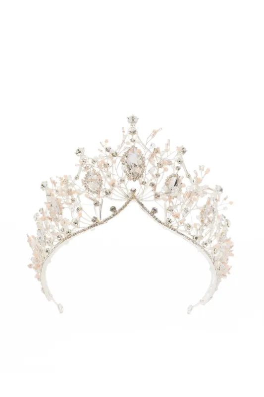 Alloy Tiaras with Beads Rhinestone CH0369 sold by Cocomelody