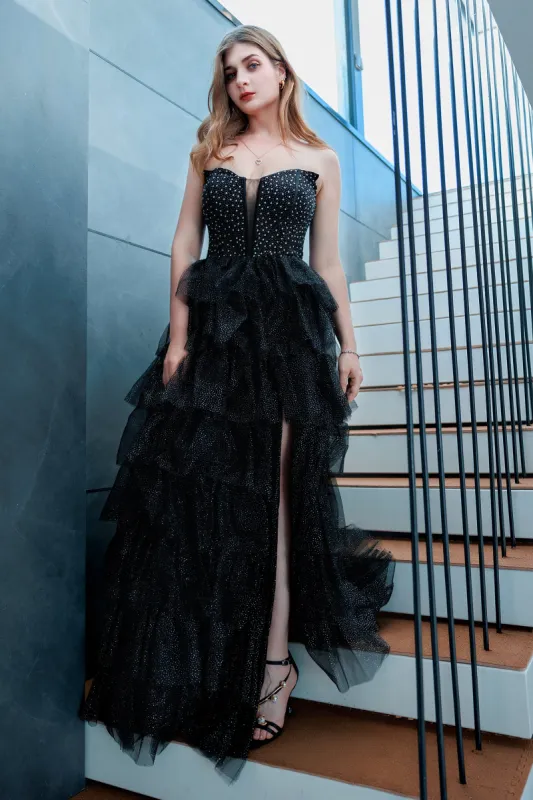 Ball Gown Floor Length Tulle Prom Dress CS0491 sold by Cocomelody