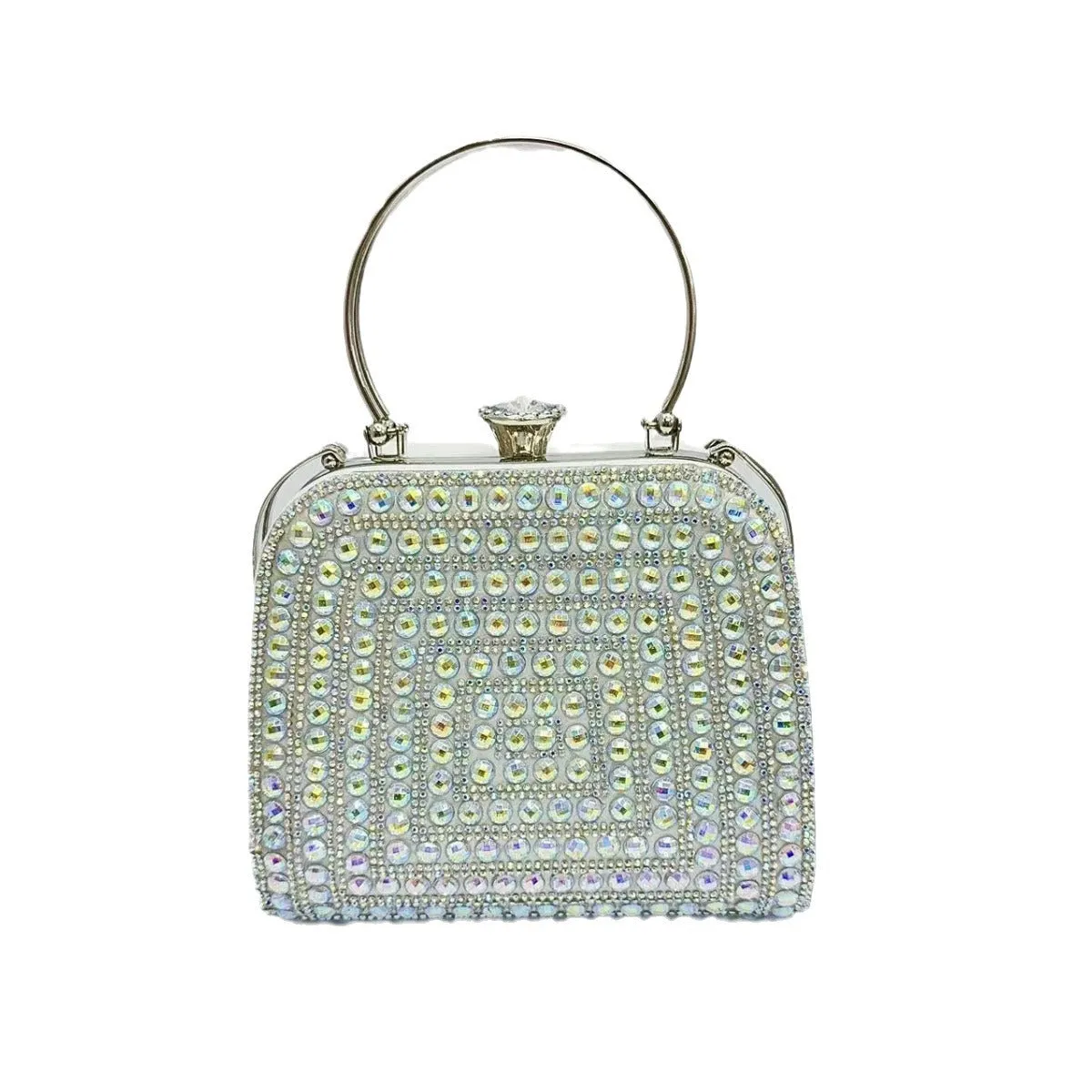Diamond-set clutch bag Women's Party Bag Rhinestone Tote Delicate diagonal dinner bag 763988820276 sold by Cocomelody