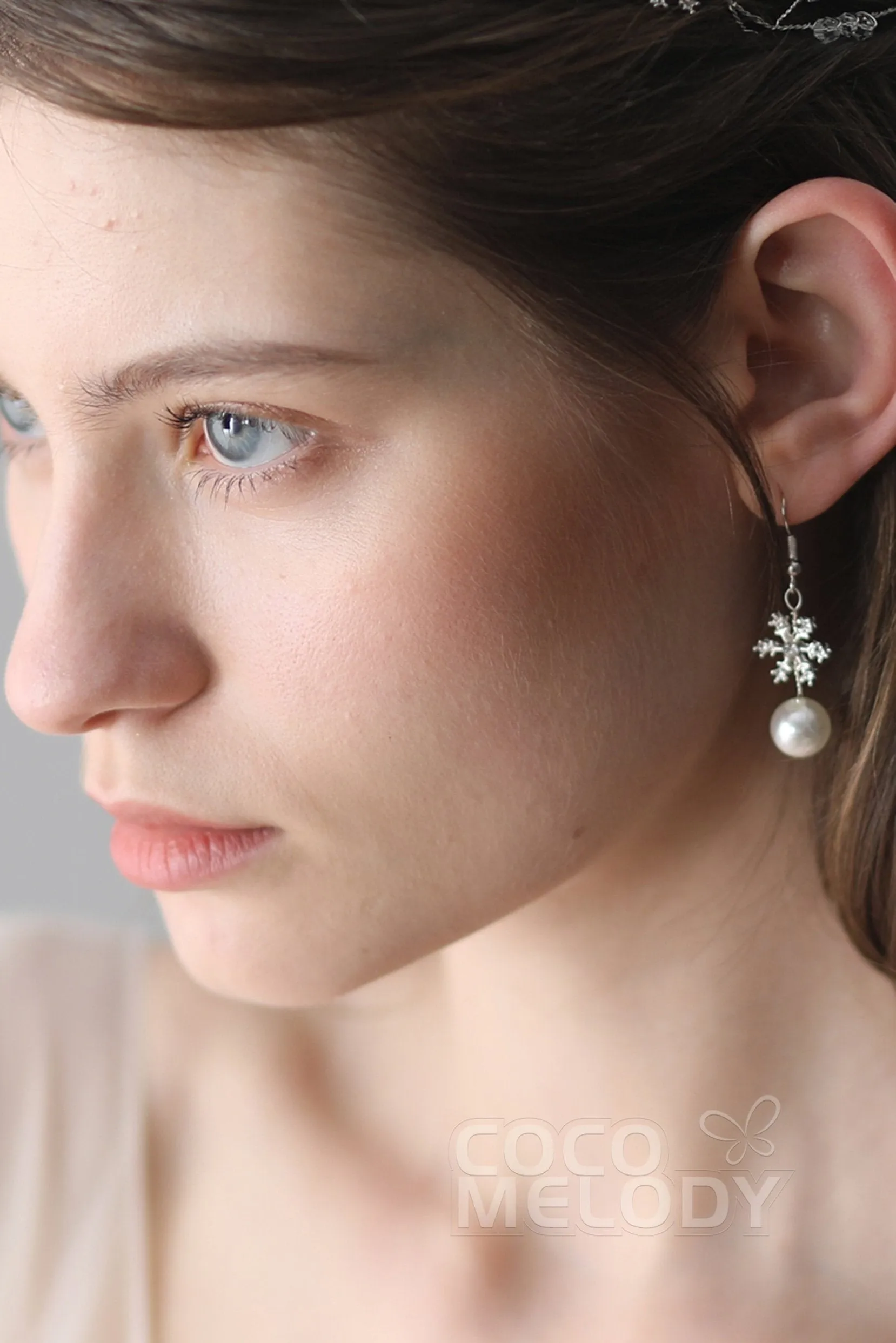 Alloy Wedding Earrings with Imitation Pearl CE0048 sold by Cocomelody product image thumbnail 4