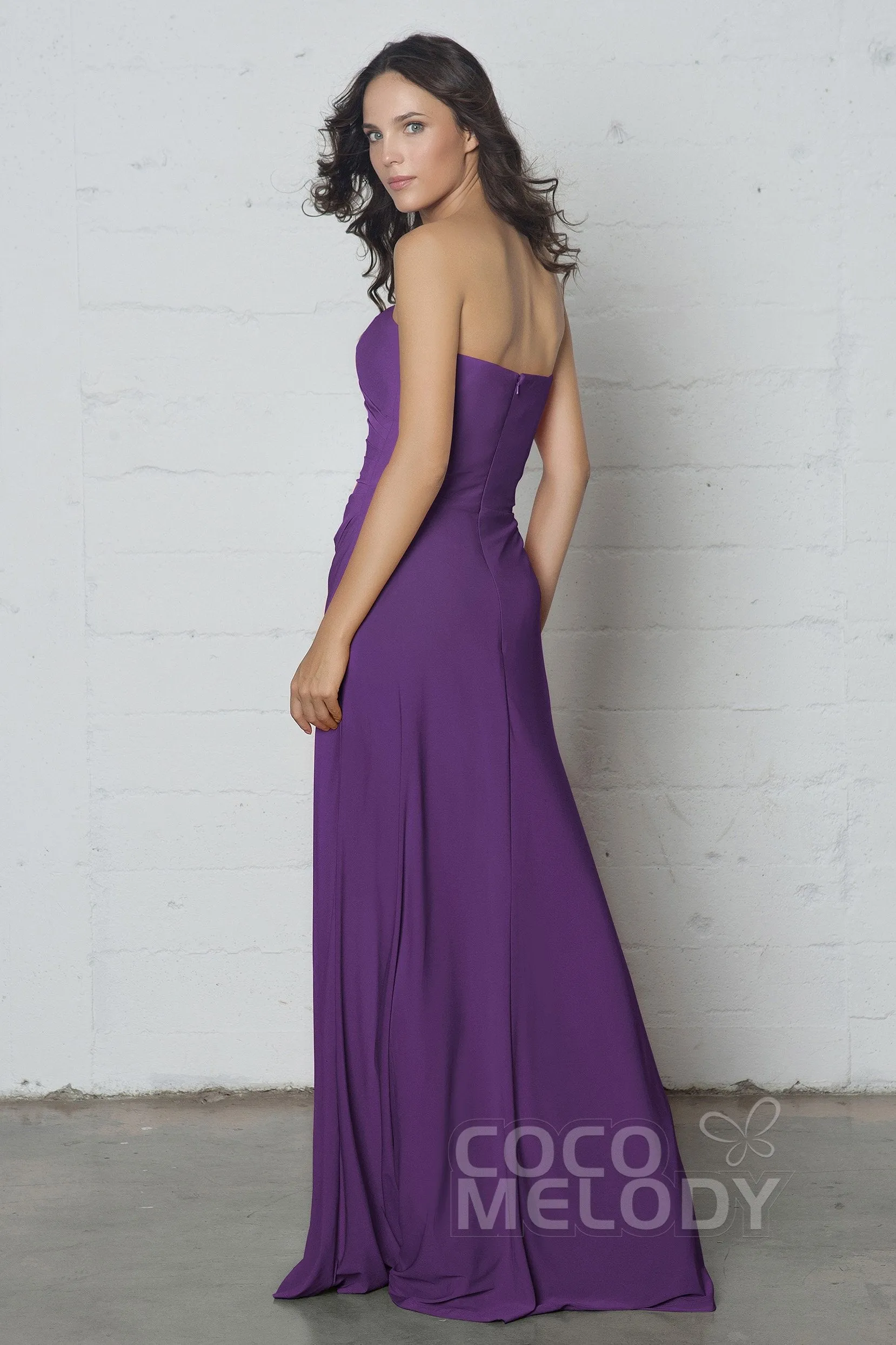 Sheath-Column Floor Length Knitted Fabric Dress COZF17018 sold by Cocomelody product image thumbnail 2