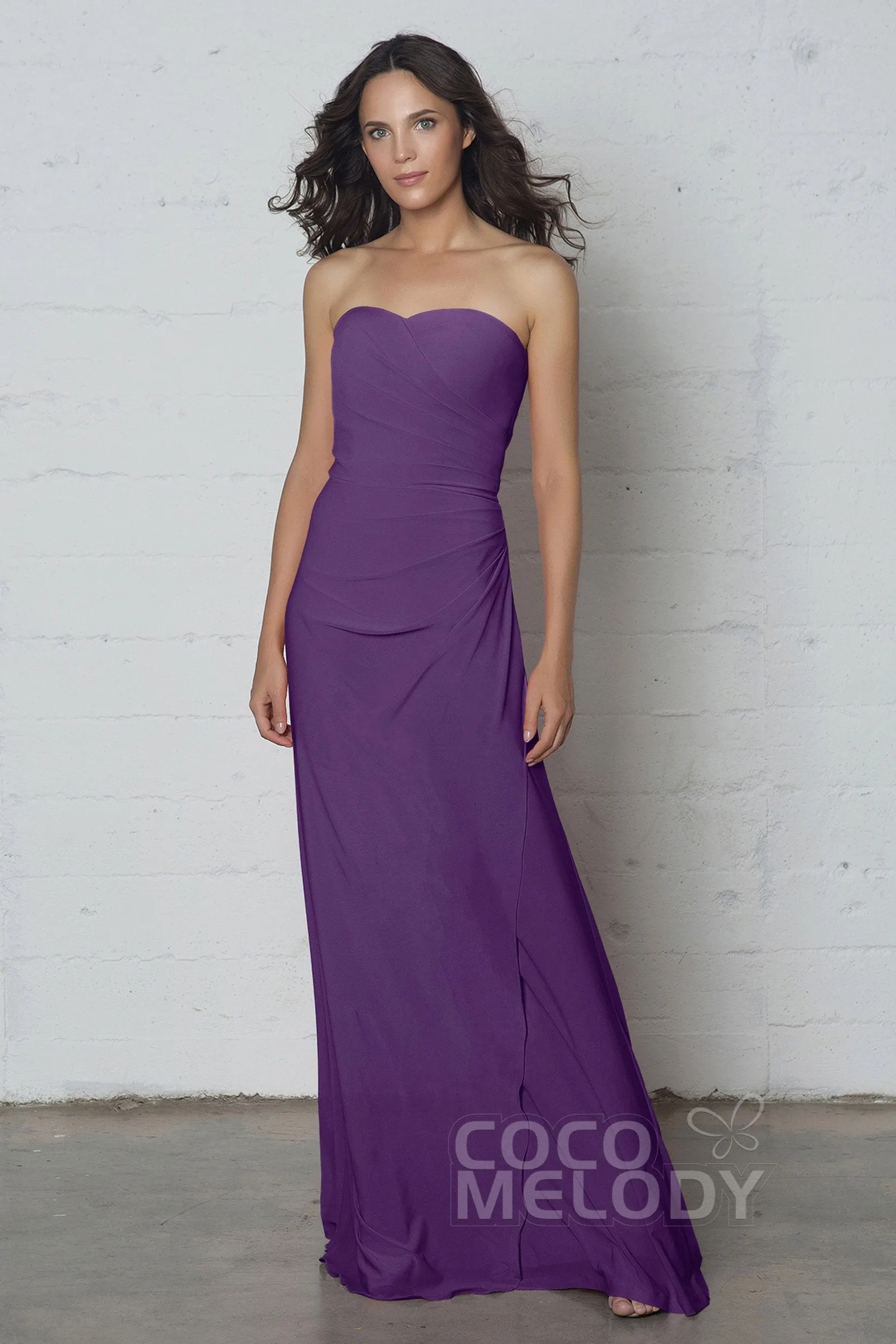 Sheath-Column Floor Length Knitted Fabric Dress COZF17018 sold by Cocomelody