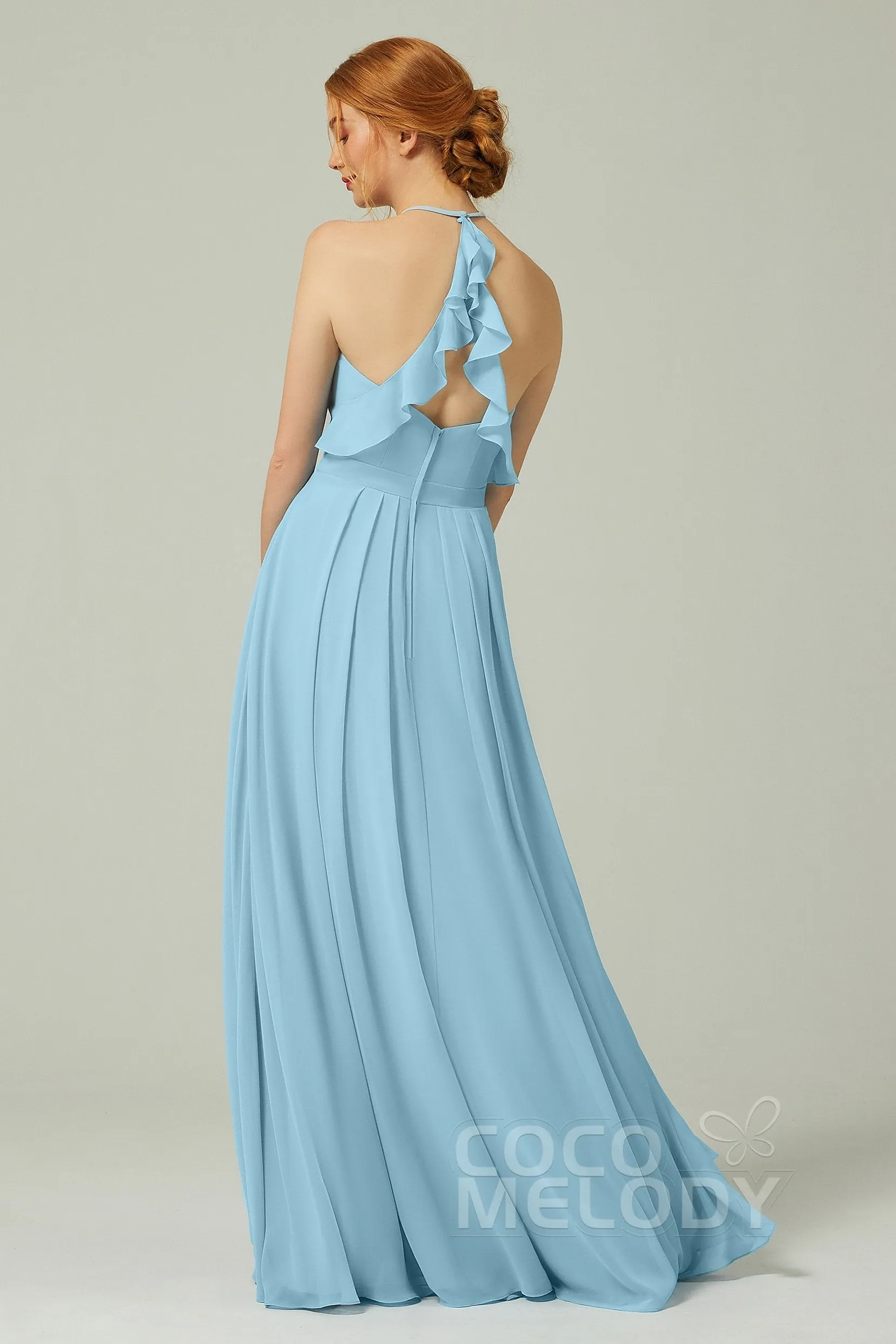 A-Line Floor Length Chiffon Bridesmaid Dress CB0328 sold by Cocomelody product image thumbnail 2
