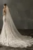 Elegant One-tier Cut Edge Tulle Chapel Veils Pearls CV0199 sold by Cocomelody